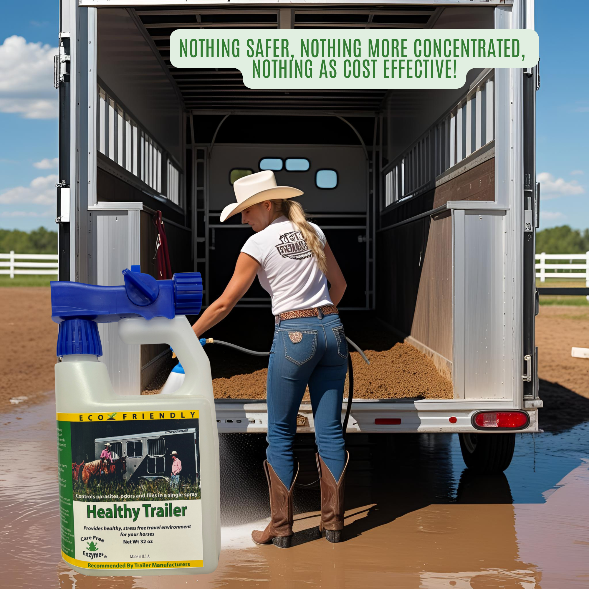 Horse & Livestock Trailer Cleaner & Deodorizer | Healthy Trailer | 32 oz & 33.9 oz