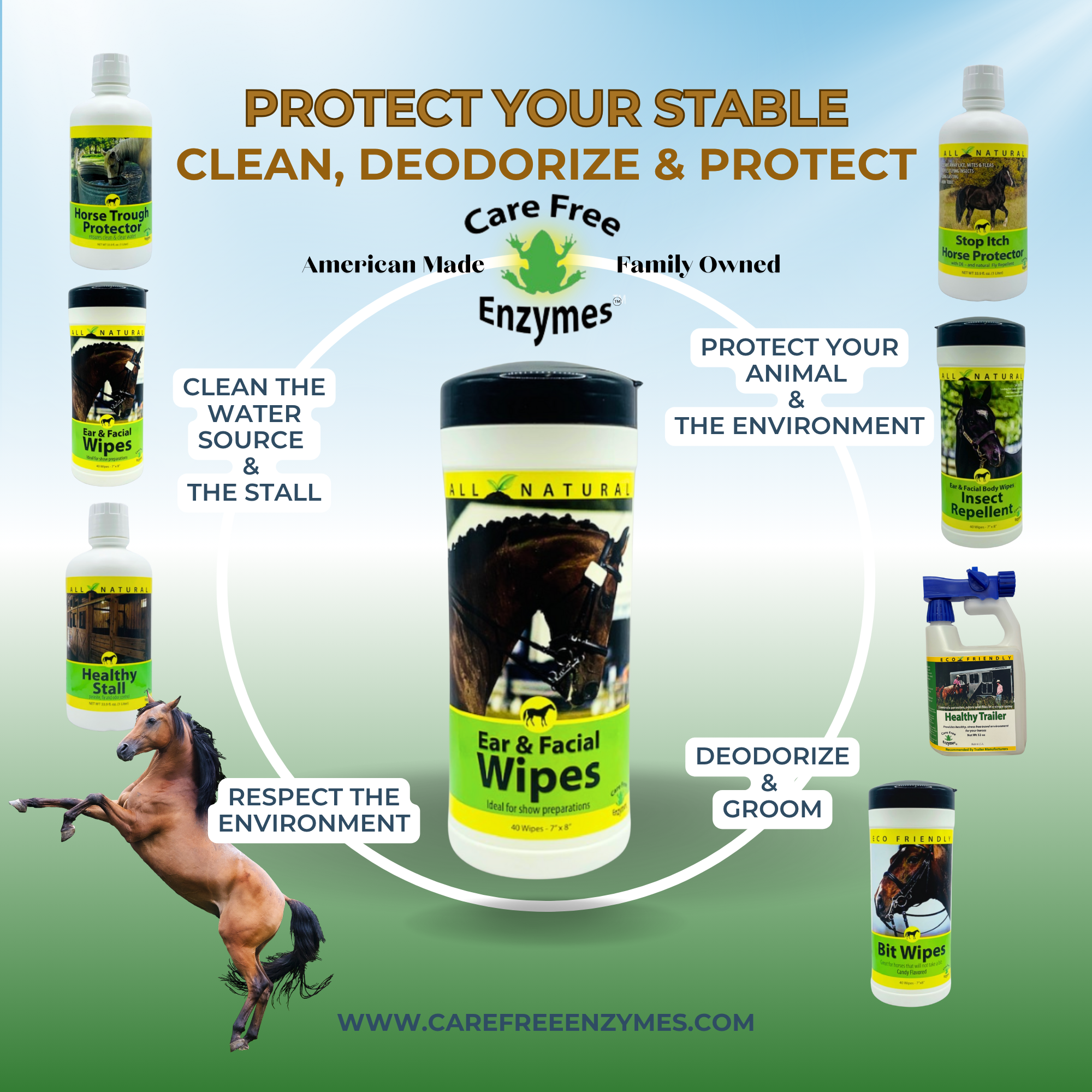 Gentle Equine Face & Ear Wipes | Cleans Sweat & Dirt | Horse Facial & Ear Wipes | 40 Count