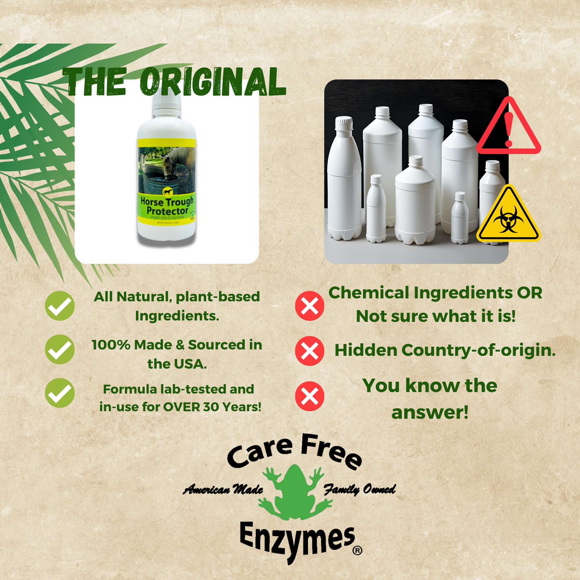 Natural Horse Water Trough Cleaner | Prevents Algae & Slime Buildup | Horse Trough Protector | 33.9 oz