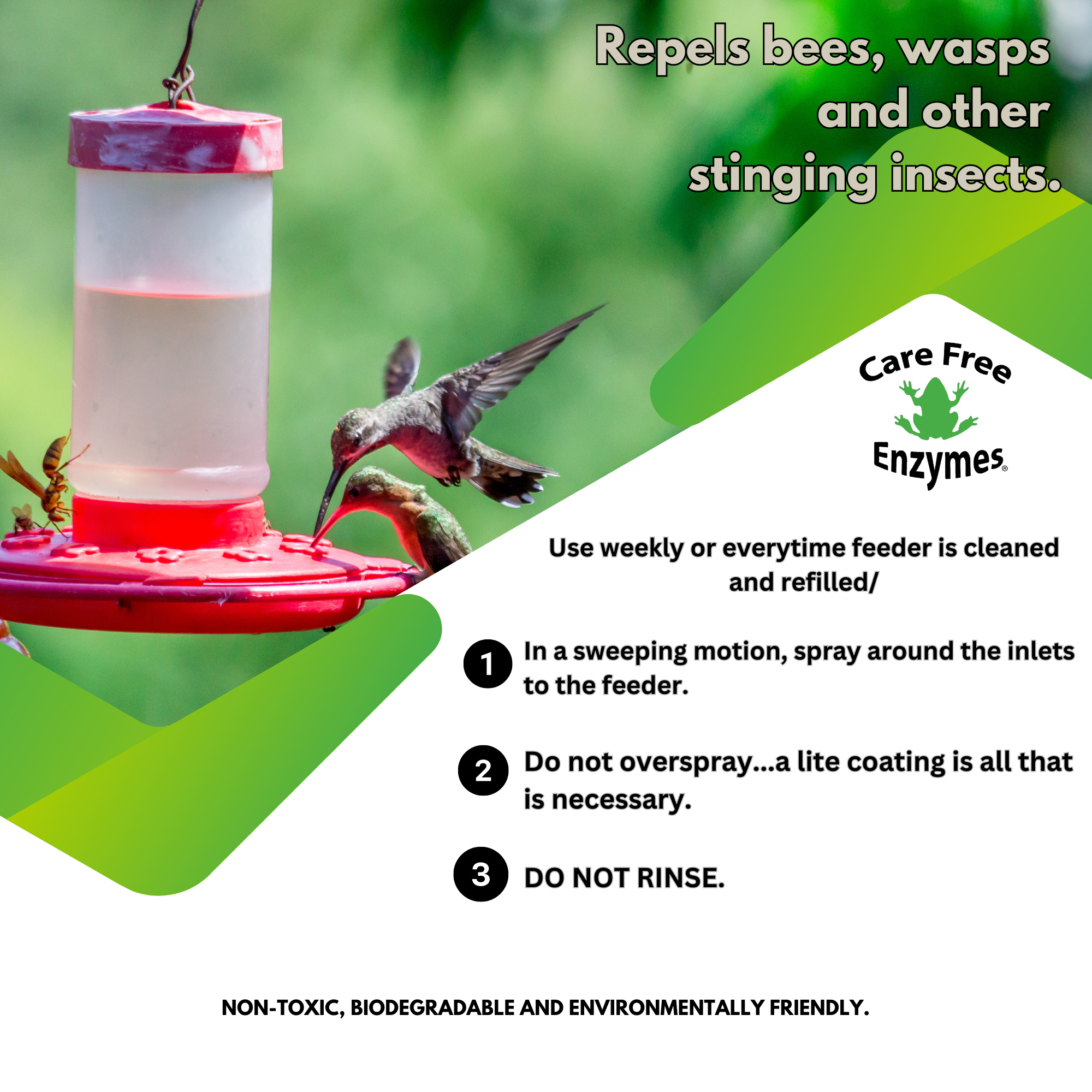 Natural Bee & Wasp Repellent for Hummingbird Feeders | Hummingbird Bee Repellent | 8 oz & 16 oz