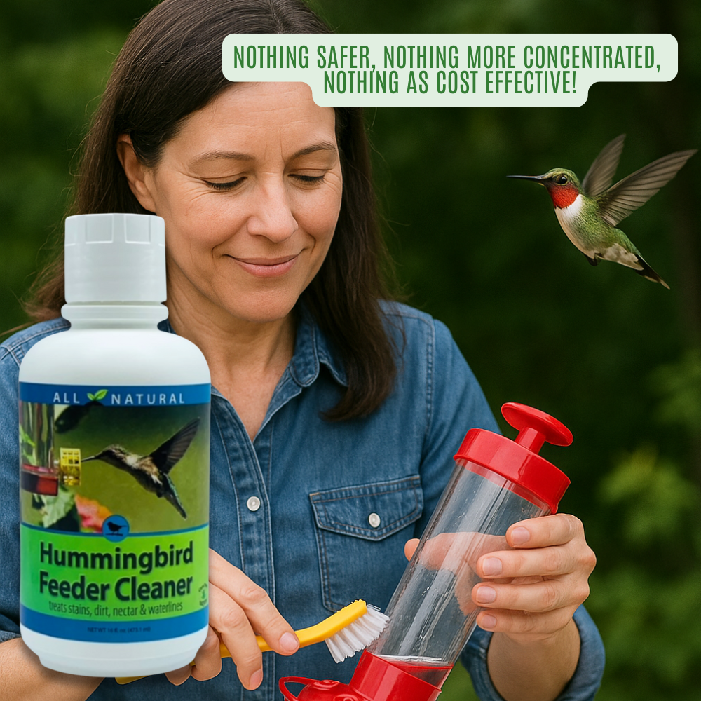 Natural Hummingbird Feeder Cleaner | Removes Nectar Mold Safely | 16 oz