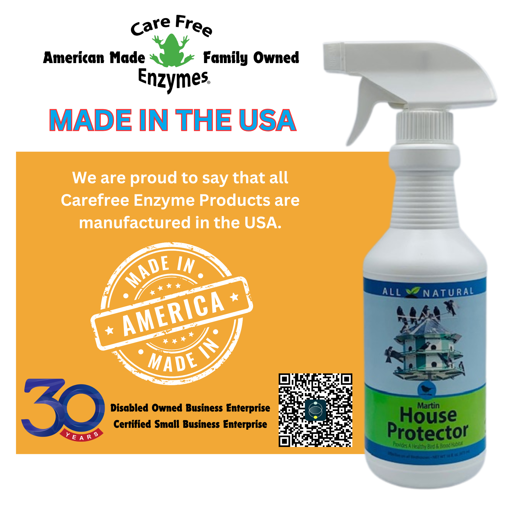 Natural Purple Martin House Protector Spray | Deters Mites & Parasites | 16 oz