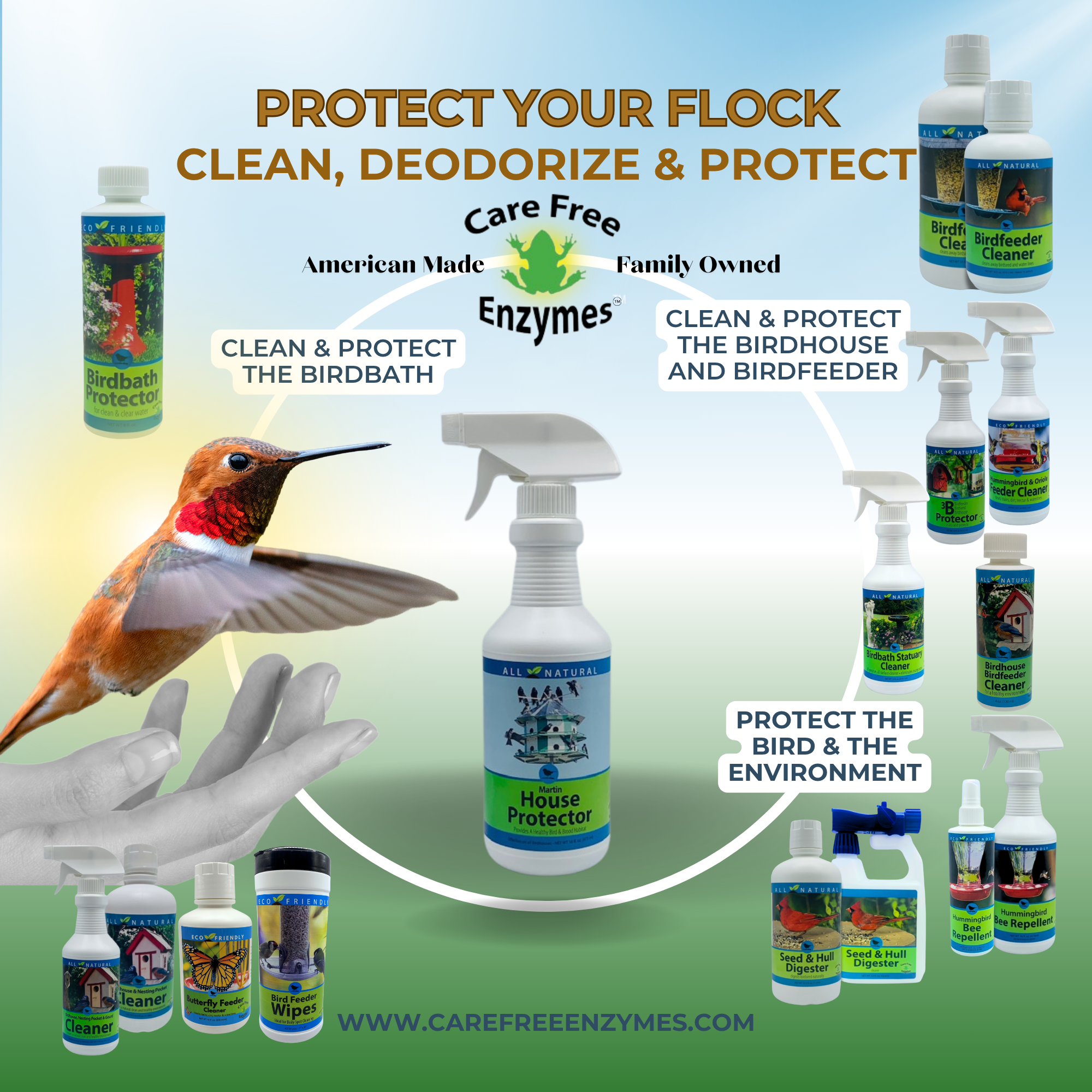 Natural Purple Martin House Protector Spray | Deters Mites & Parasites | 16 oz