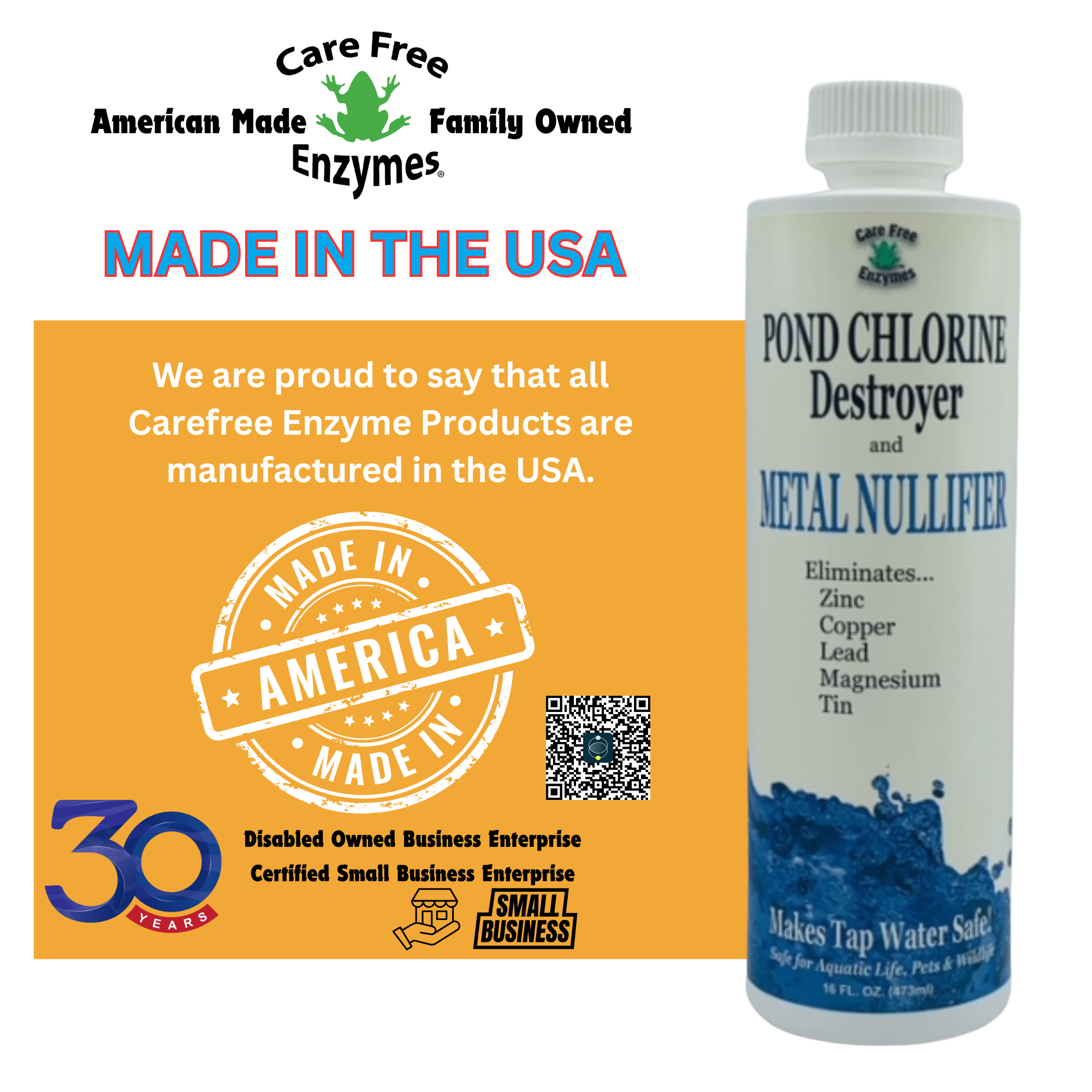 Pond Water Dechlorinator & Conditioner | Instantly Removes Chlorine & Heavy Metals | 16 oz