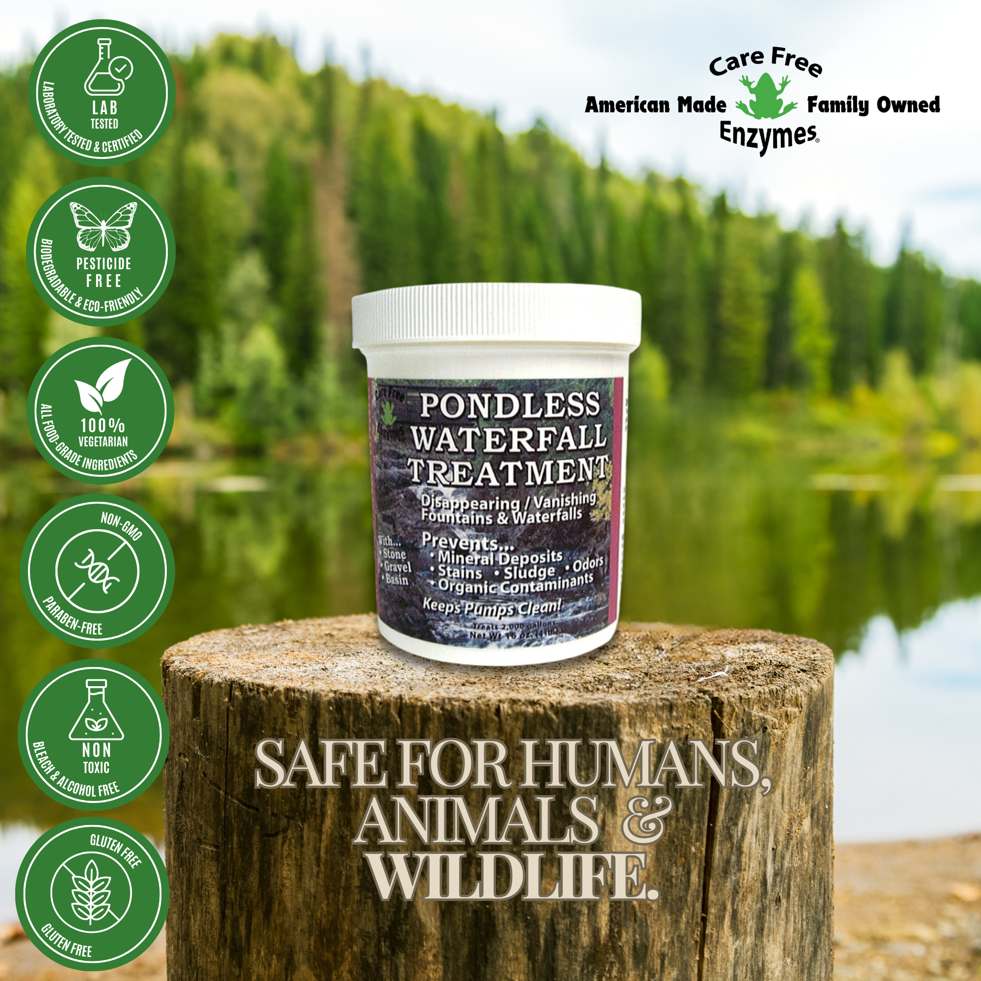 Pondless Waterfall & Stream Cleaner | Removes Algae & Stains from Rocks | 1 lb