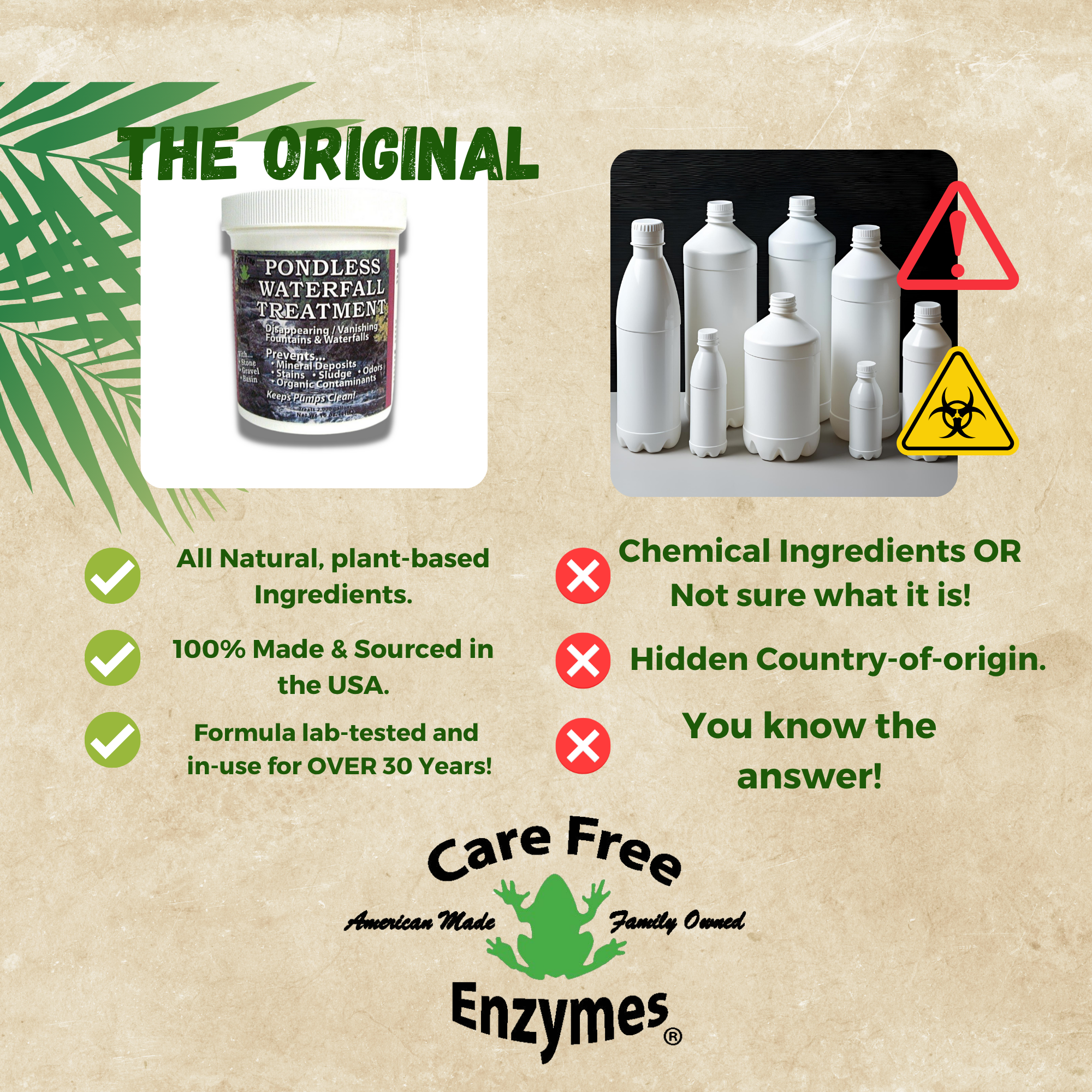 Pondless Waterfall & Stream Cleaner | Removes Algae & Stains from Rocks | 1 lb