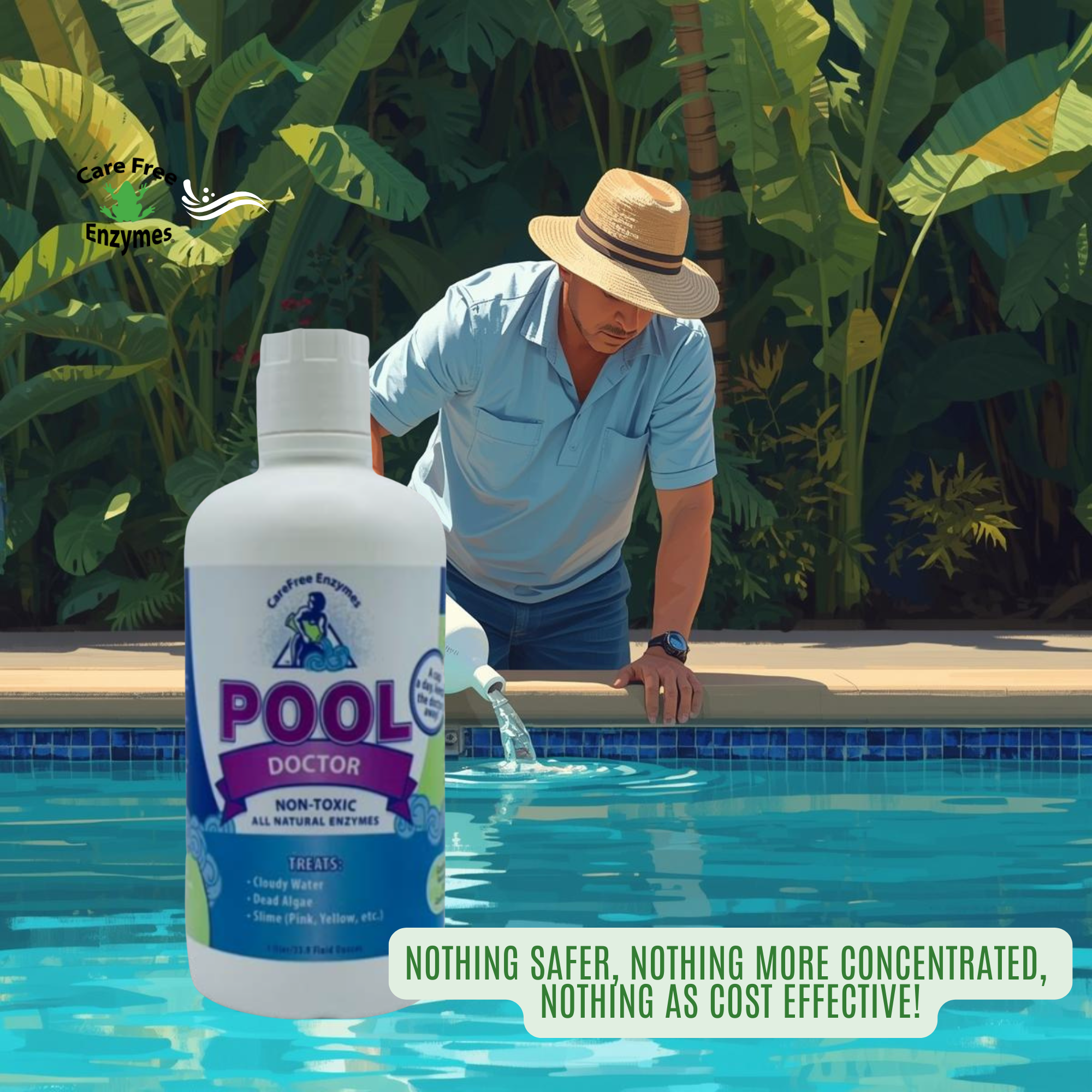 All-in-One Weekly Pool Maintenance | Pool Doctor Water Clarifier & Stain Preventer | 33.9 oz