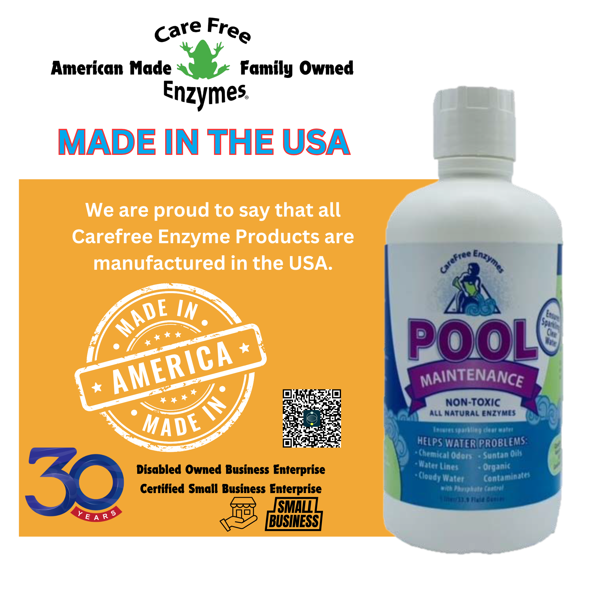 Weekly Enzyme Pool Maintenance & Clarifier | Reduces Scum, Oils & Odors | 16 oz & 33.9 oz & 1 Liter Concentrate
