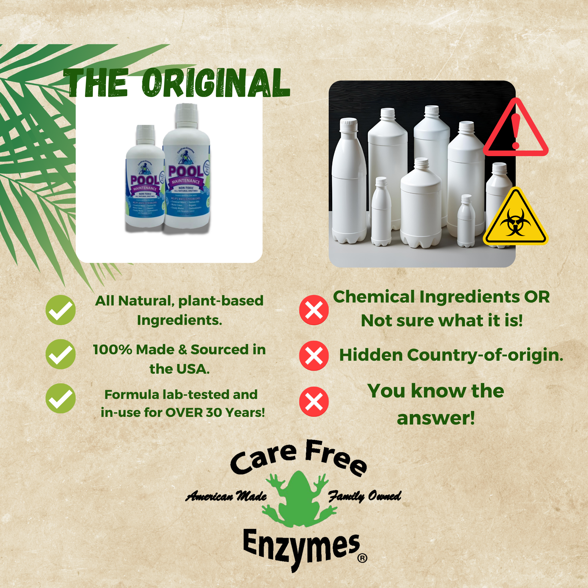 Weekly Enzyme Pool Maintenance & Clarifier | Reduces Scum, Oils & Odors | 16 oz & 33.9 oz & 1 Liter Concentrate