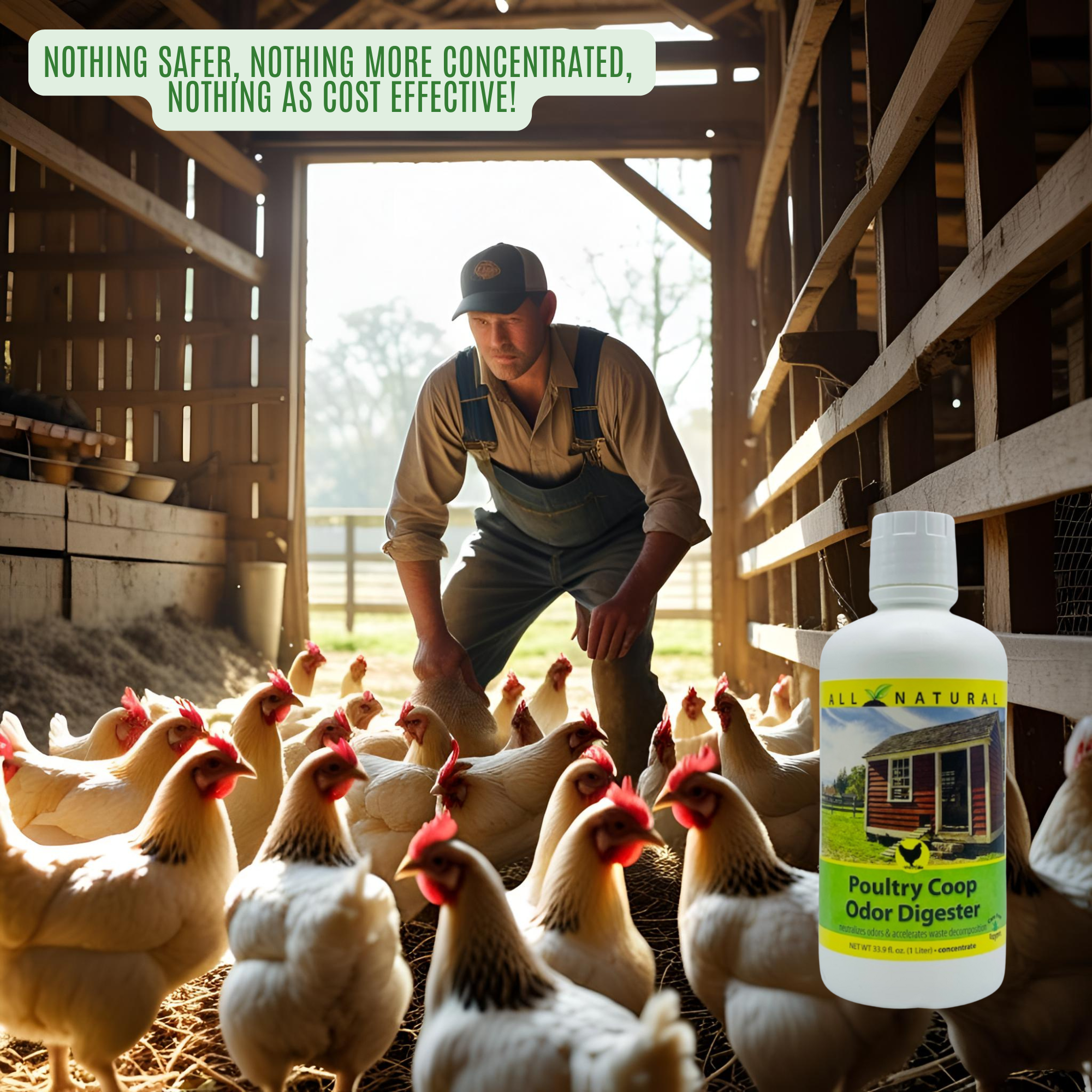 Chicken Cleaner Chicken Coop Deodorizer & Ammonia Control | Poultry Coop Odor Digester ...