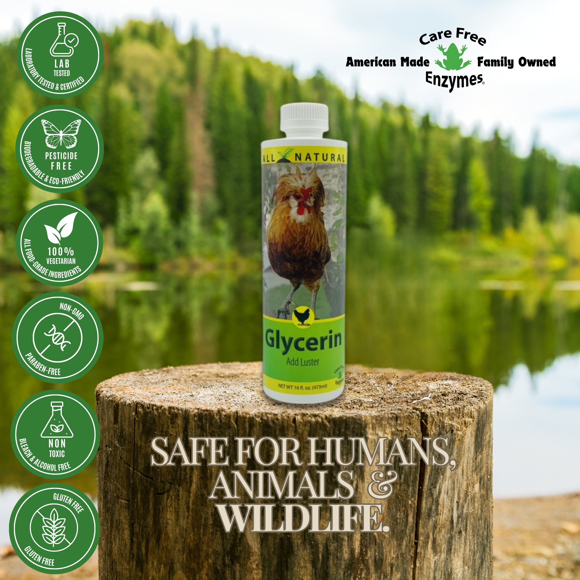 Show Chicken Grooming Glycerin | Conditions Comb, Wattles & Legs | 16 oz