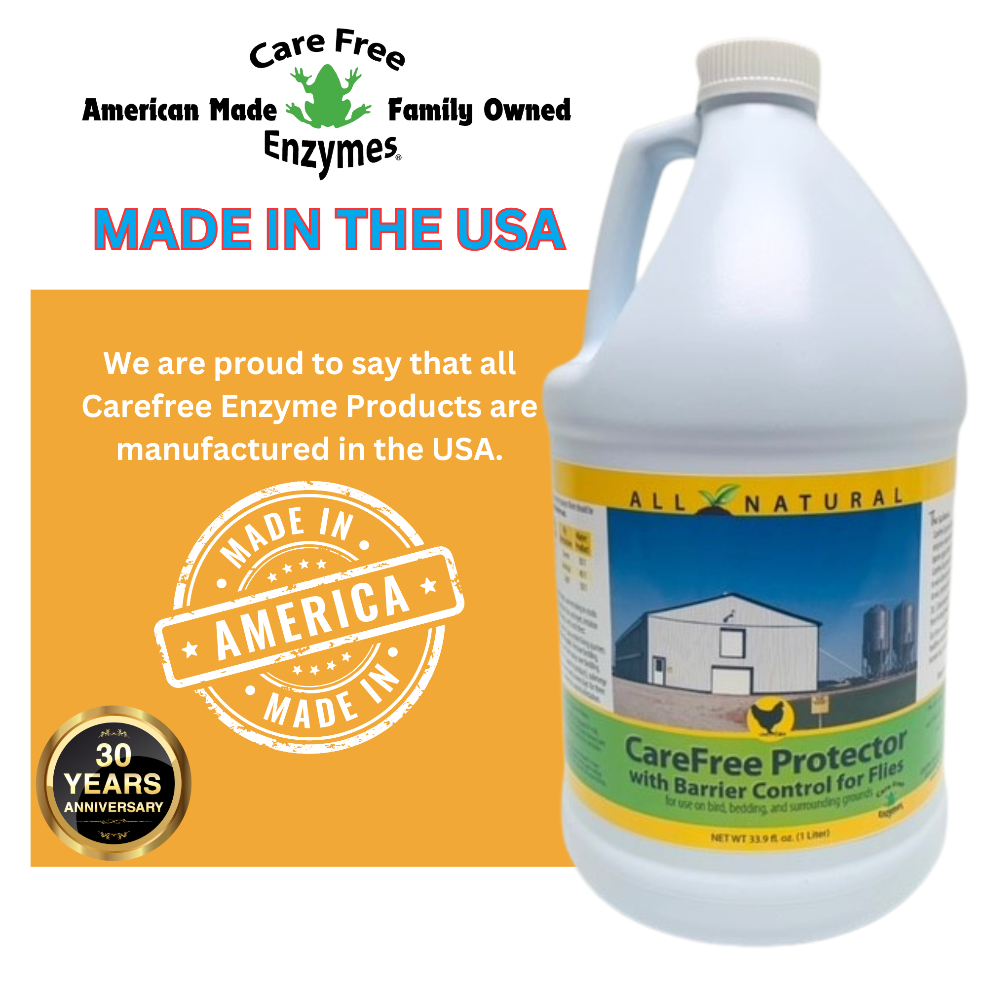 Fly Repellent Barrier Spray Concentrate | Makes Over 30 Gallons | For Horses & Livestock | 1 Gallon