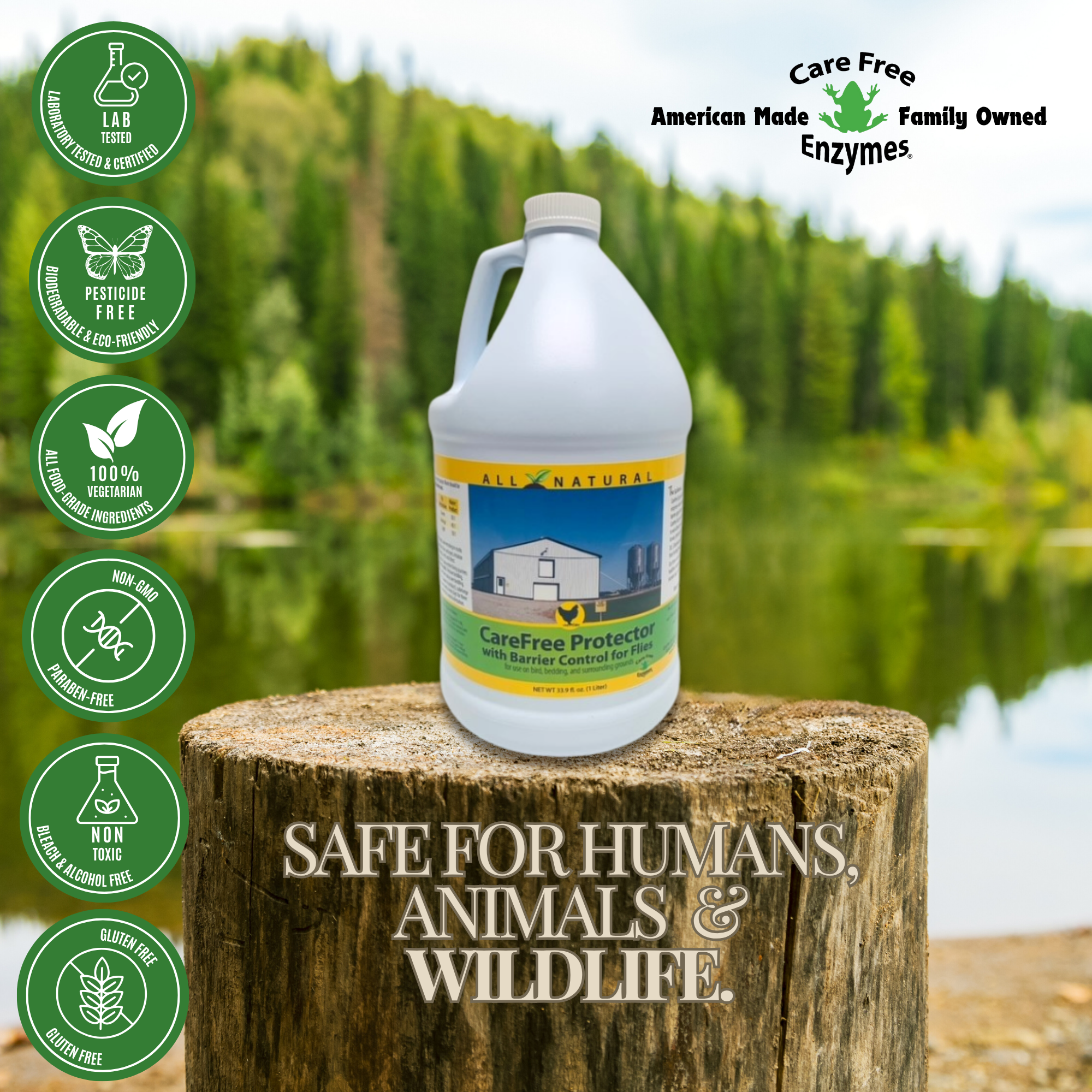 Fly Repellent Barrier Spray Concentrate | Makes Over 30 Gallons | For Horses & Livestock | 1 Gallon