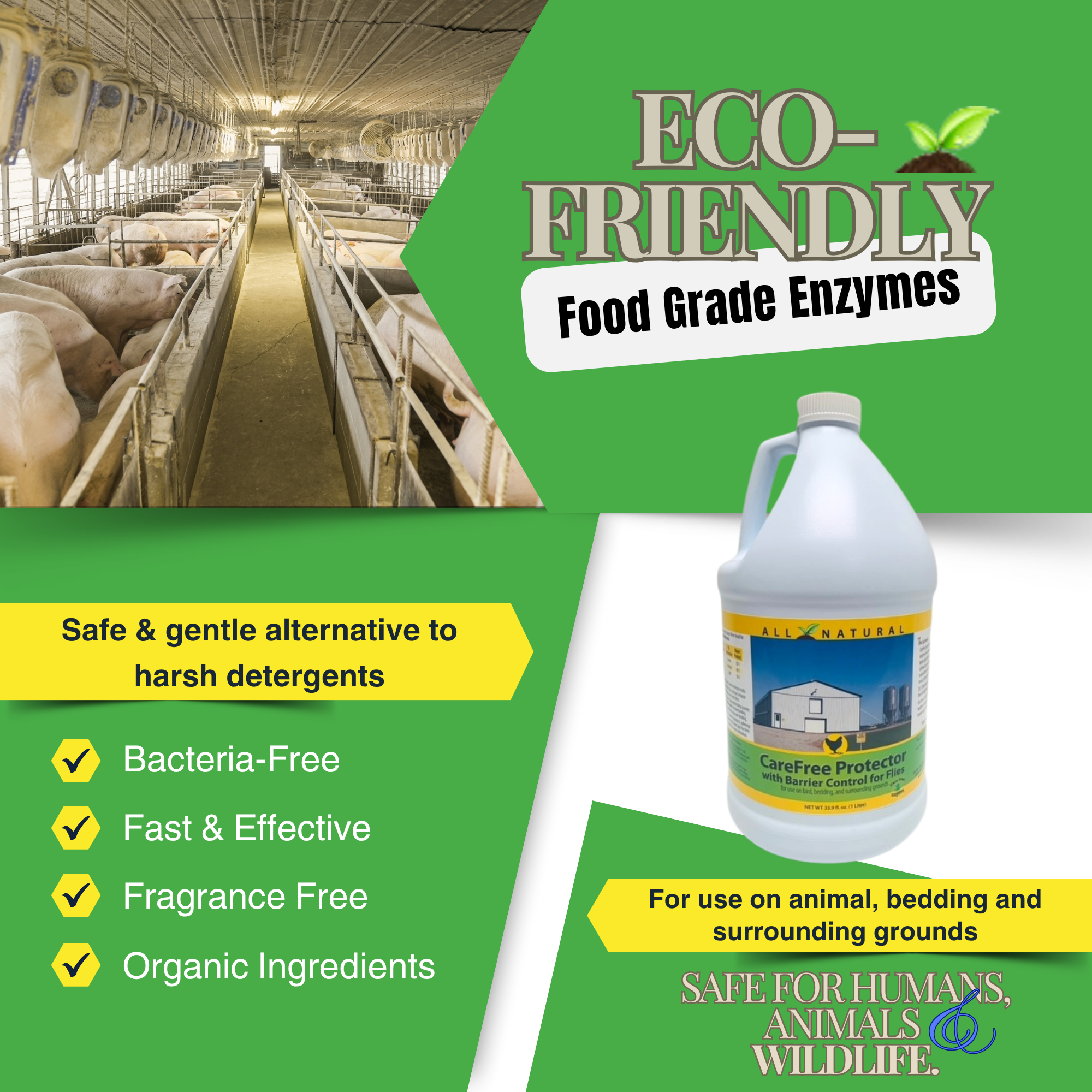 Fly Repellent Barrier Spray Concentrate | Makes Over 30 Gallons | For Horses & Livestock | 1 Gallon