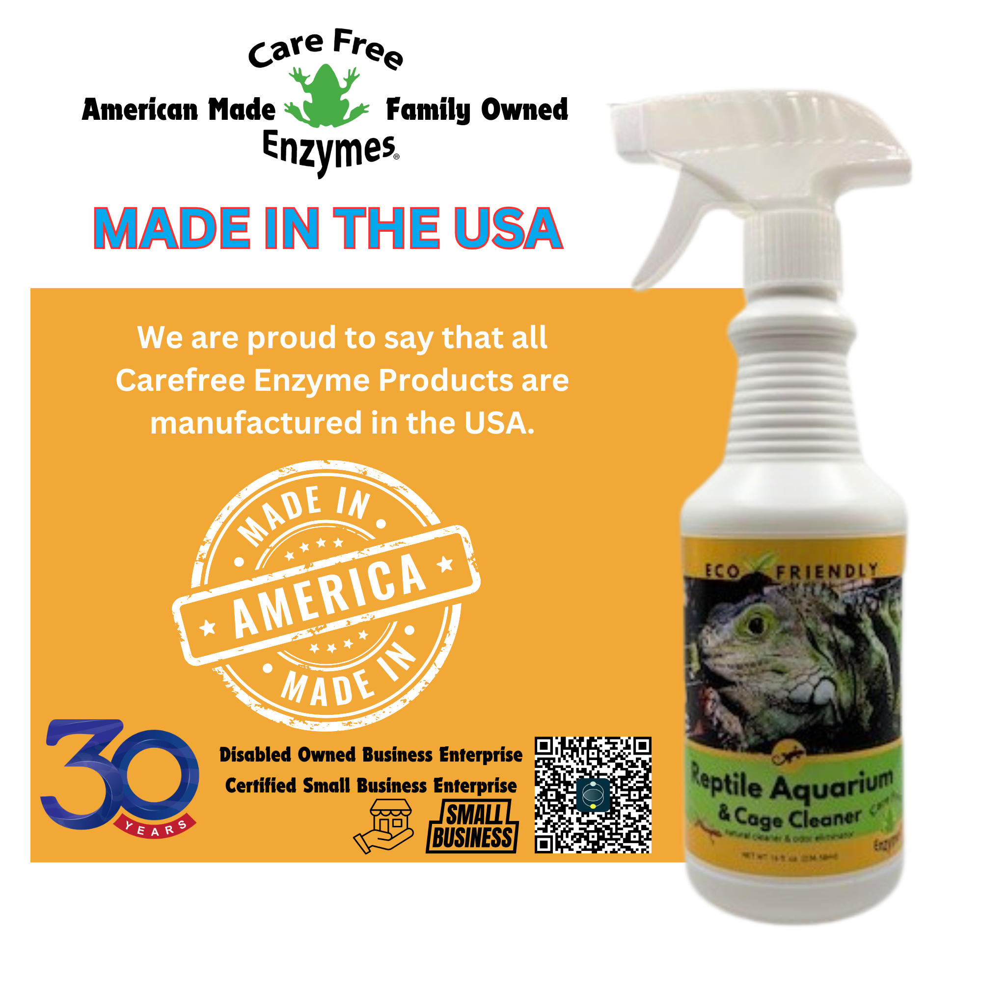 Reptile Habitat & Terrarium Cleaner | Safe for All Reptiles & Amphibians | 16 oz