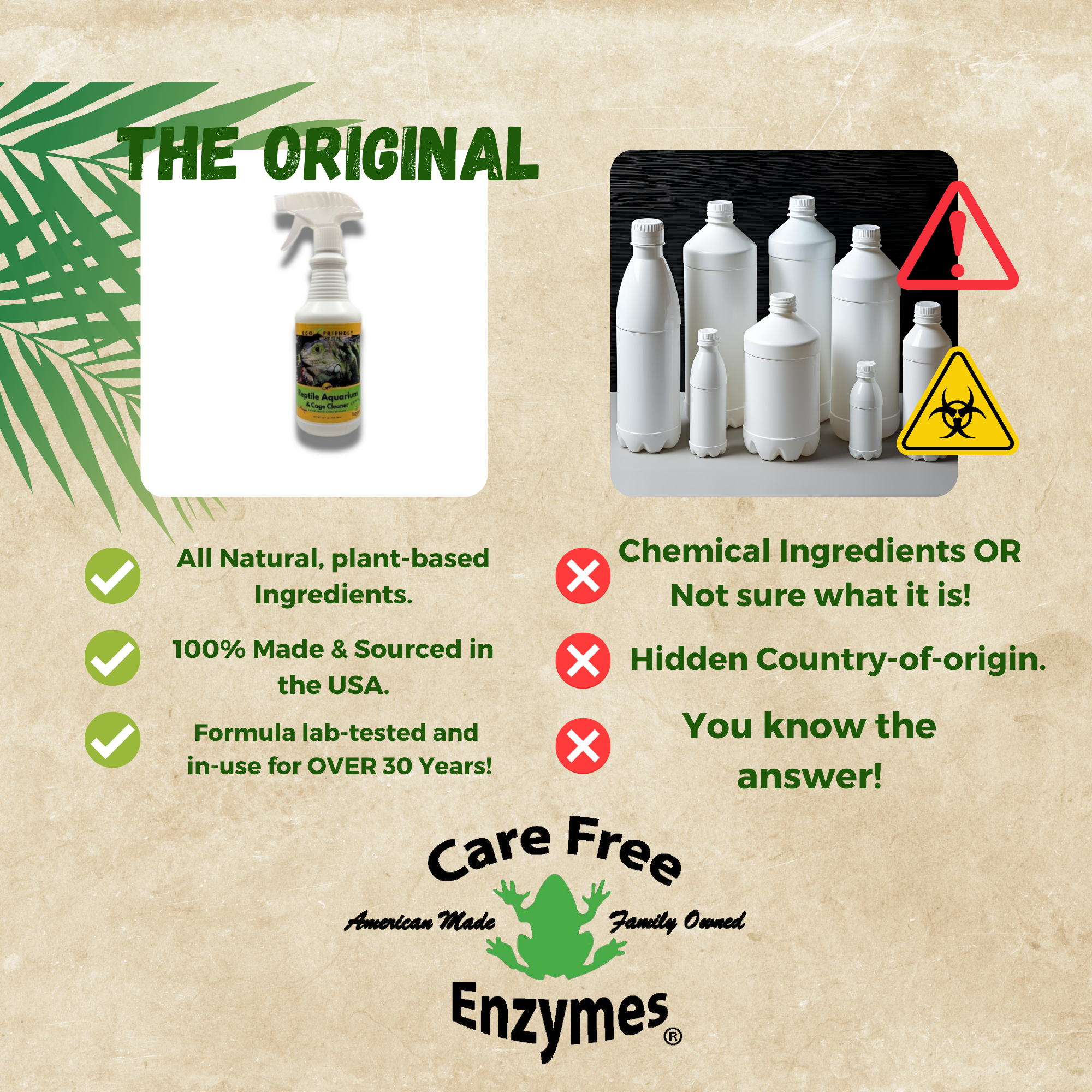 Reptile Habitat & Terrarium Cleaner | Safe for All Reptiles & Amphibians | 16 oz