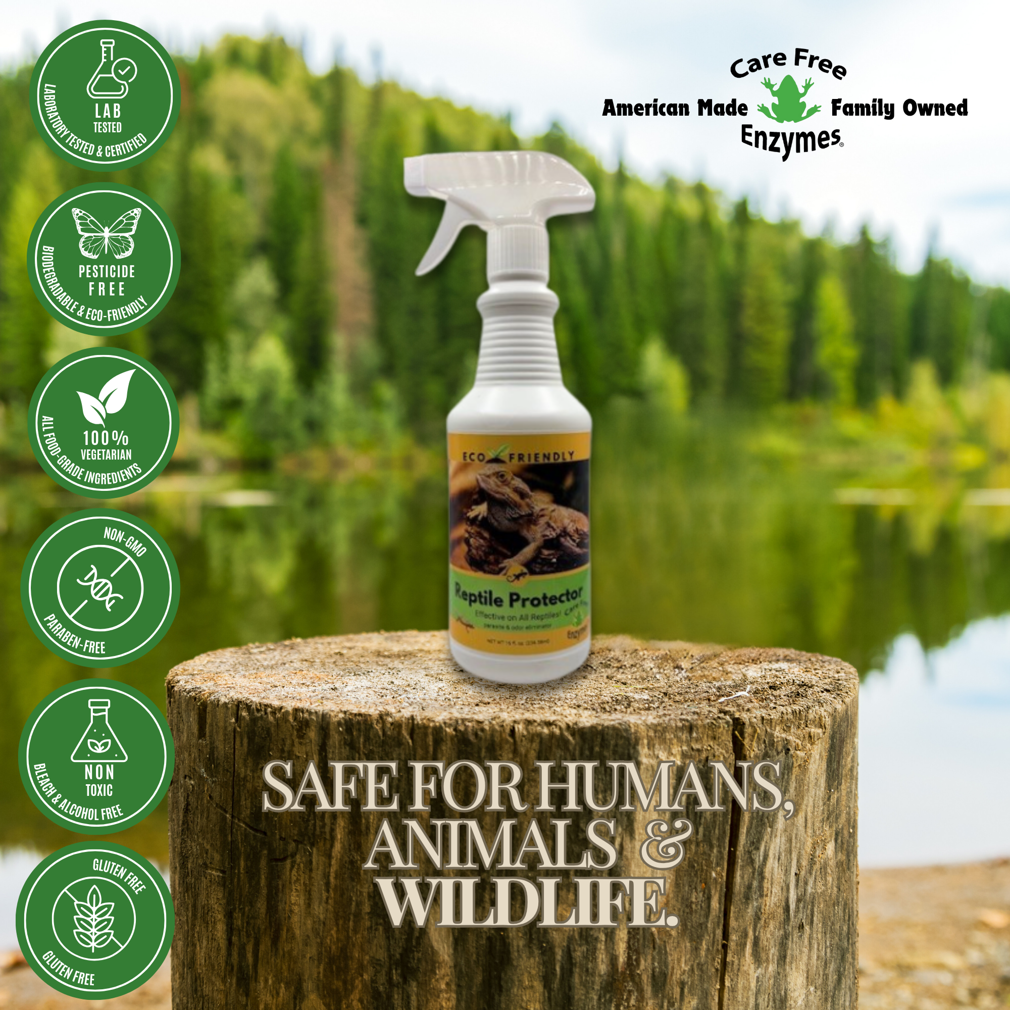 Reptile Mite & Parasite Spray | Safe for Snakes, Lizards & Terrariums | 8 oz & 16 oz