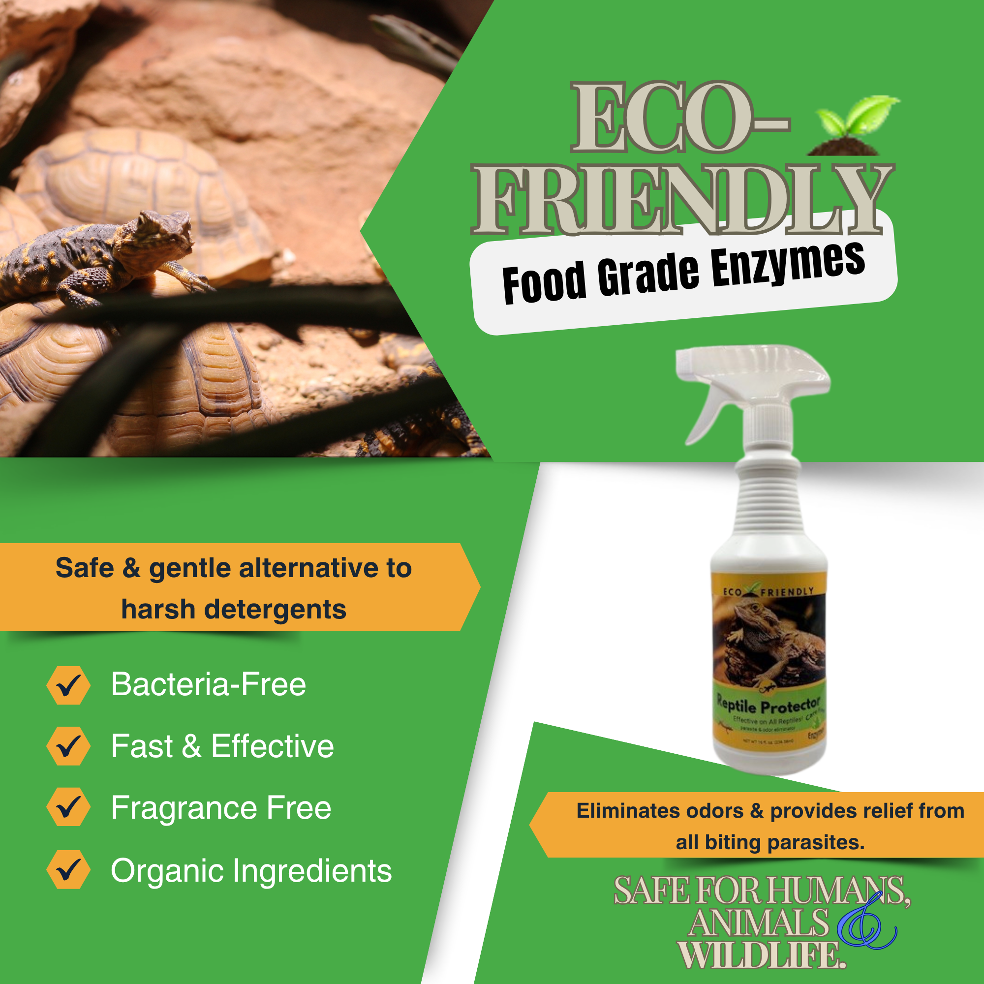 Reptile Mite & Parasite Spray | Safe for Snakes, Lizards & Terrariums ...