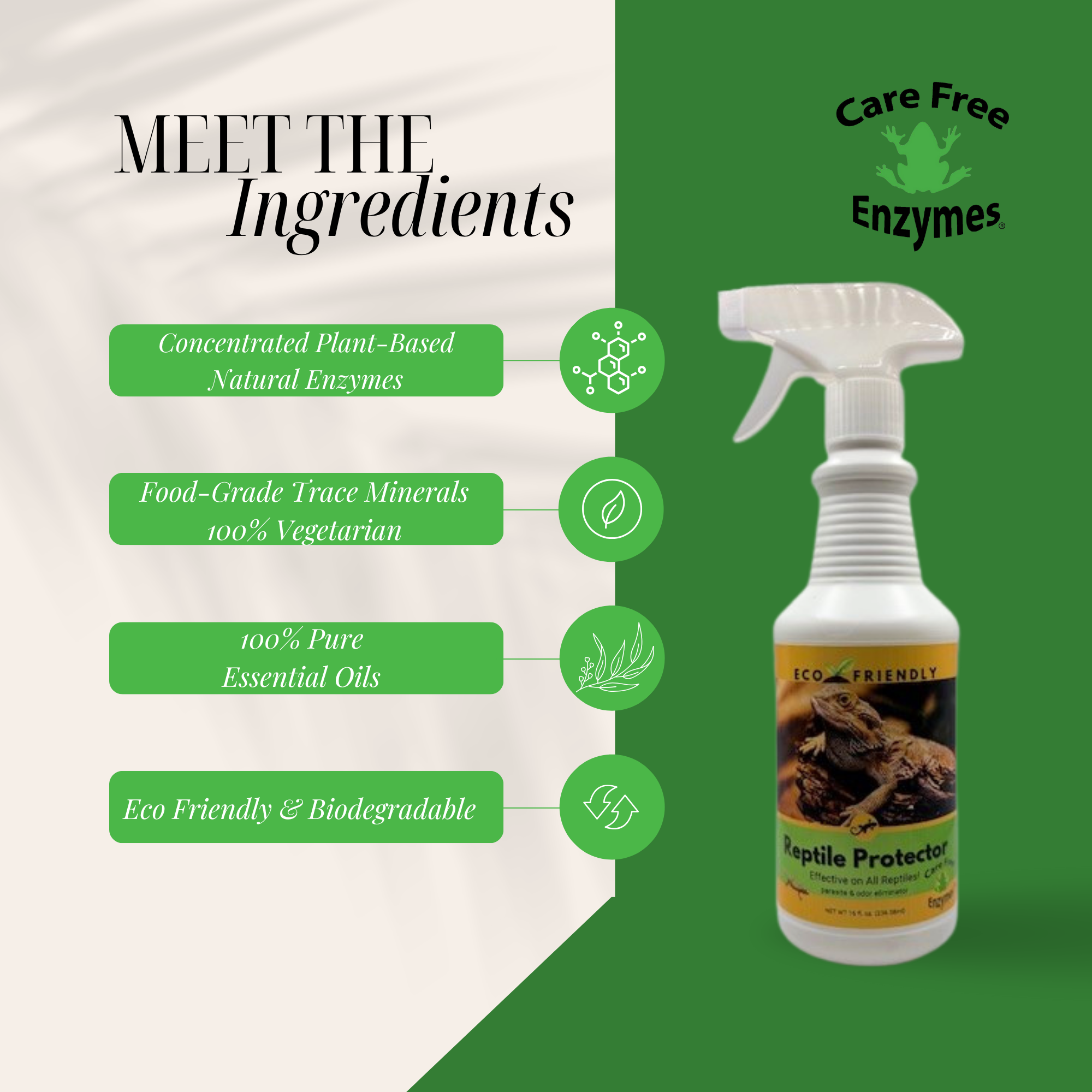 Reptile Mite & Parasite Spray | Safe for Snakes, Lizards & Terrariums | 8 oz & 16 oz