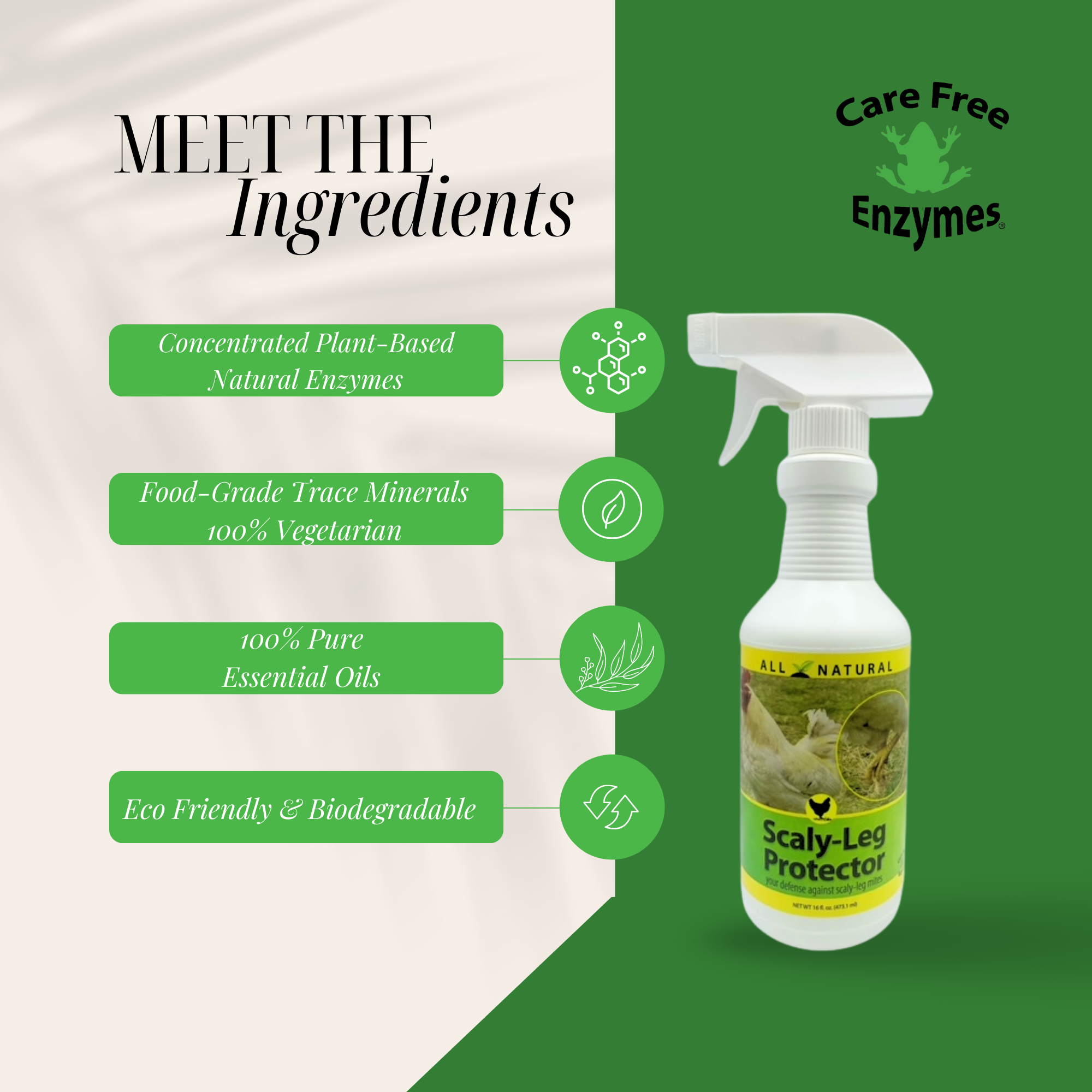 Natural Scaly Leg Mite Treatment for Chickens | Scaly-Leg Protector | 16 oz & 1 Gallon