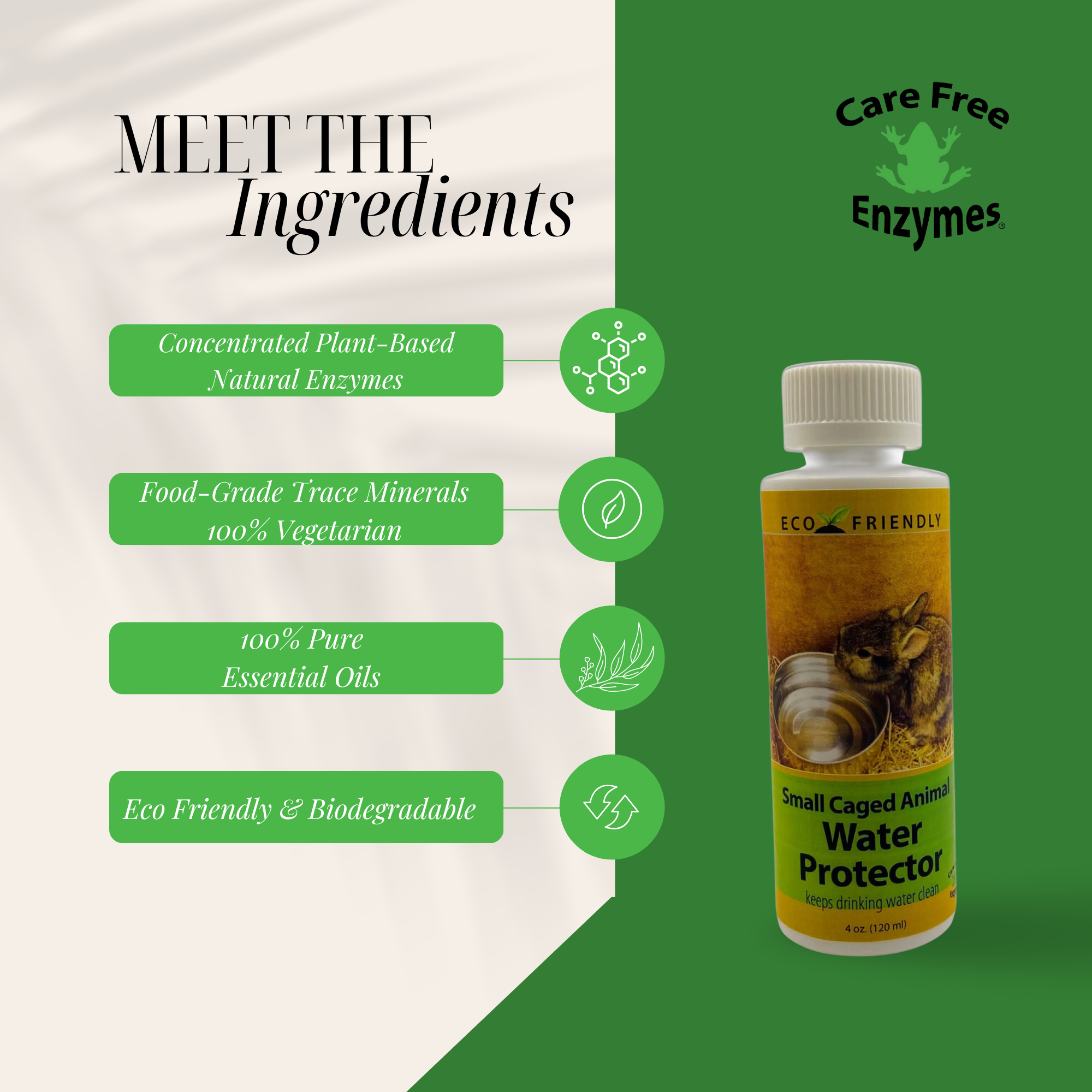 Small Animal Water Bottle Protector | Keeps Water Fresh & Slime-Free | 4 oz