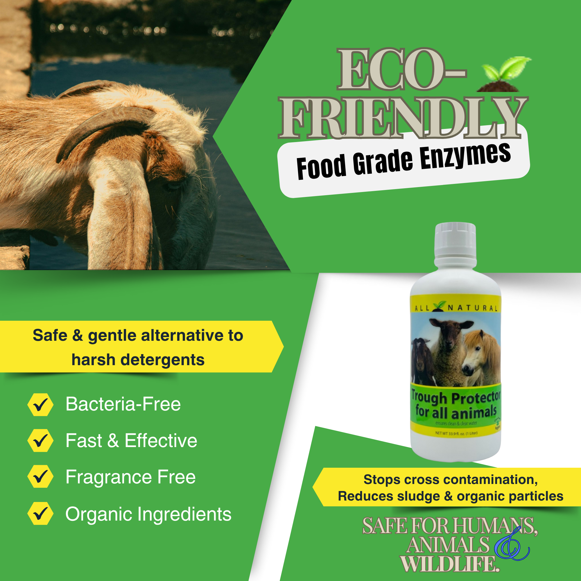 All-Stock Water Trough & Tank Cleaner | For All Livestock | Trough Protector | 33.9 oz