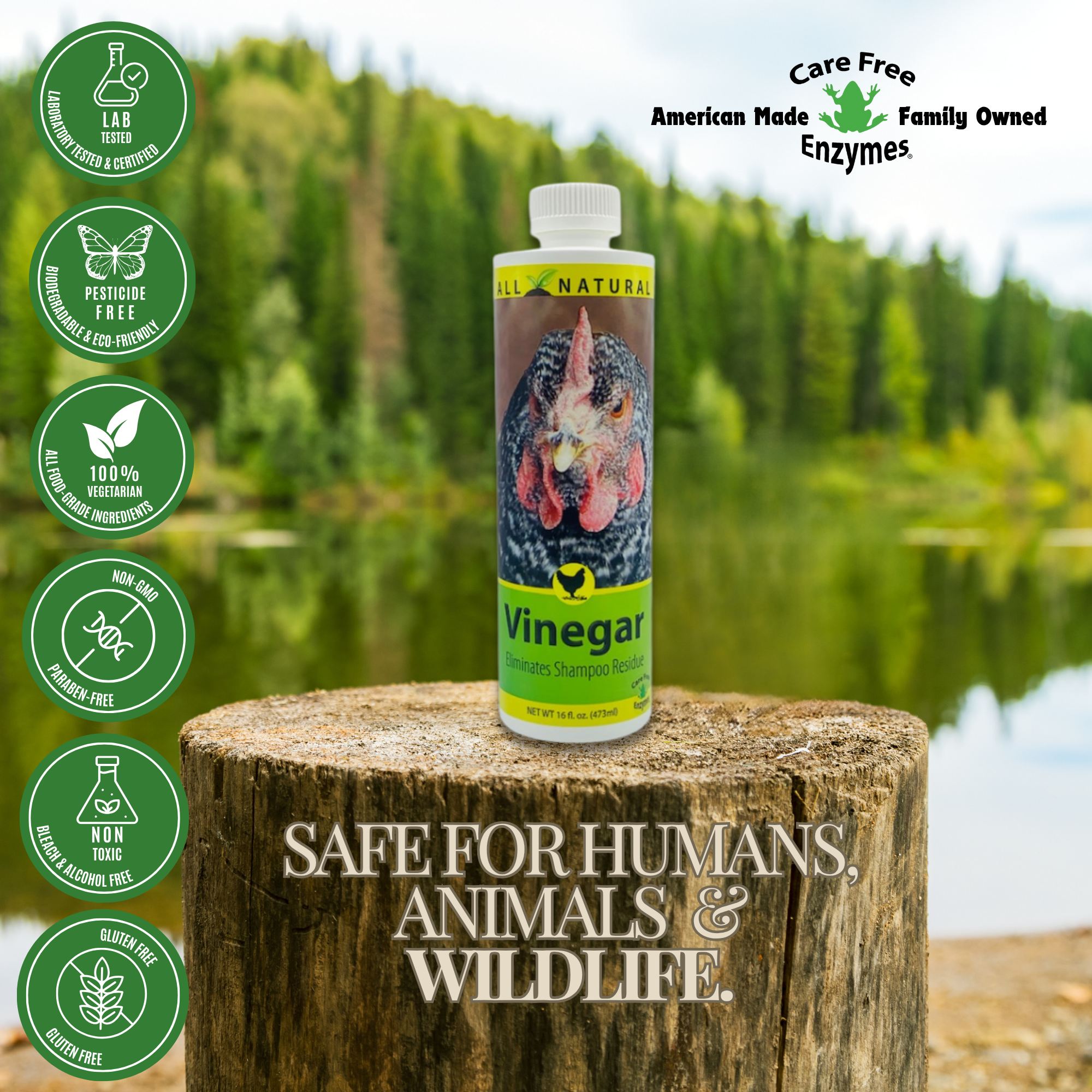 Final Rinse Poultry Vinegar for Show Chickens | Enhances Feather Shine & Health | 16 oz