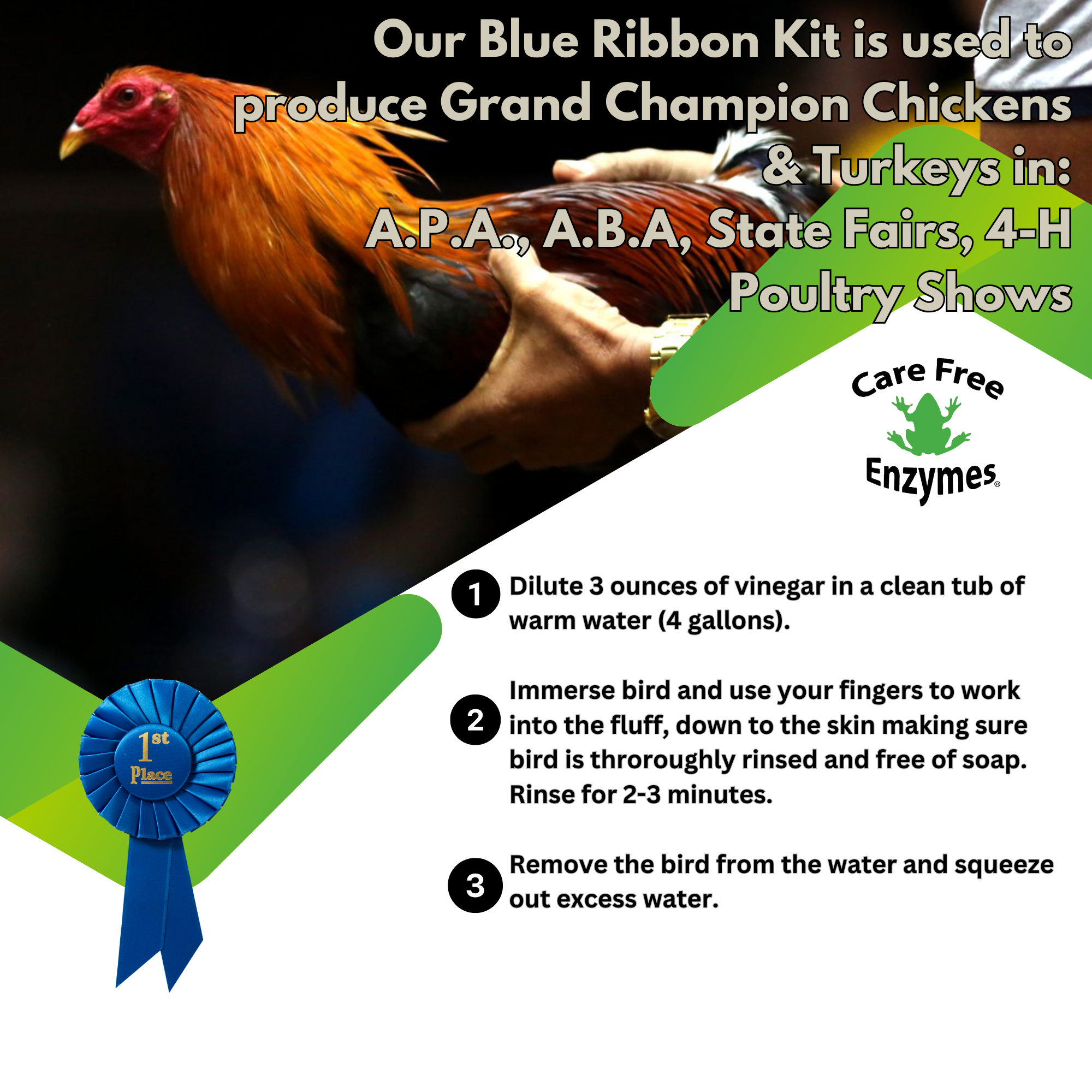 Chicken Rinse Final Rinse Poultry Vinegar for Show Chickens | Enhances Feather Shine ...